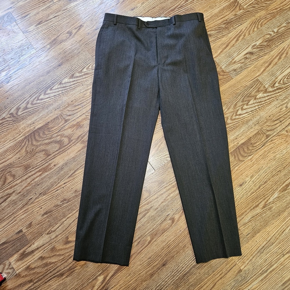 New Brooks Brothers 346 Dress Pants Men 40x32 Brown Wool Pleated Trousers Formal